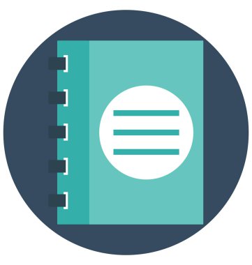 Defter, Not defteri, kolayca değiştirilebilir veya düzenlediğiniz izole vektör simgeler 