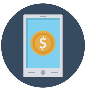 Mobil ödeme, online ödeme, kolayca değiştirilebilir veya düzenlediğiniz izole vektör simgeler 