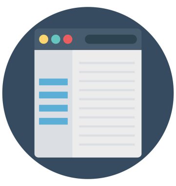 Kaynak kodu, içerik yönetimi, kolayca değiştirilebilir veya düzenlediğiniz izole vektör simgeler 