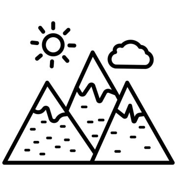 Manzara izole vektör kolayca değiştirilebilir veya Düzenle simgesini