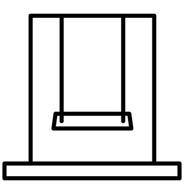 Salıncak izole vektör kolayca değiştirilebilir veya Düzenle simgesini