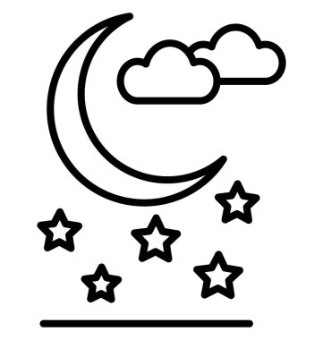 Soğuk gece izole vektör kolayca değiştirilebilir veya Düzenle simgesini