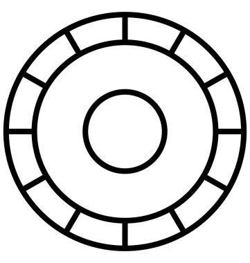 Park Manzaralı, yuvarlak park kolayca değiştirilebilir veya düzenlediğiniz izole vektör simgesi