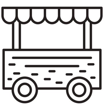 Gıda Stand izole vektör kolayca değiştirilebilir veya Düzenle simgesini