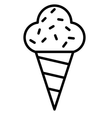 Buz koni izole vektör kolayca değiştirilebilir veya Düzenle simgesini