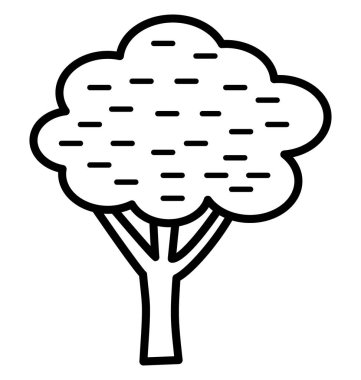 Ağaç izole vektör kolayca değiştirilebilir veya Düzenle simgesini