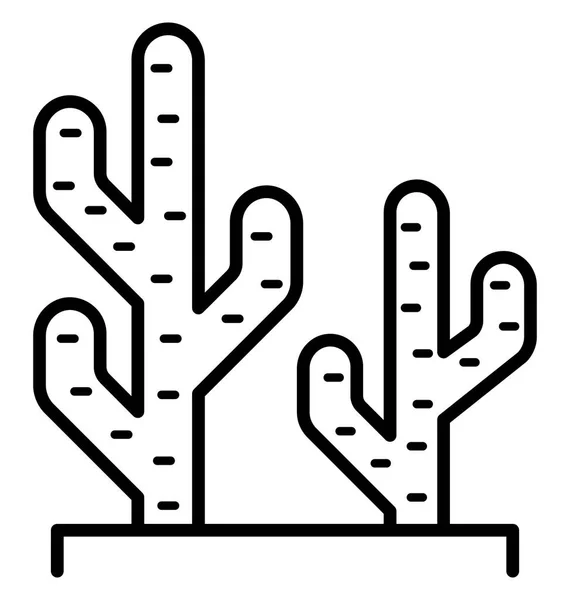 Kaktusz Növény Elszigetelt Vector Icon Egyszerűen Módosítható Vagy Szerkeszthető — Stock Vector