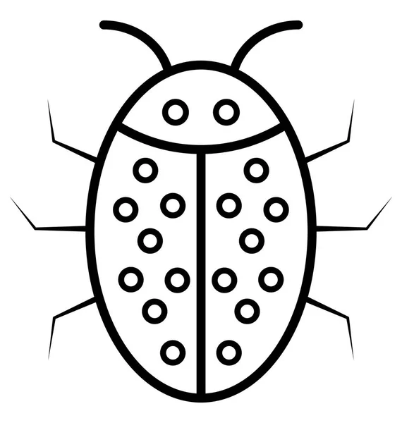 Ladybird Isolerade Vektor Ikon Som Kan Enkelt Ändras Eller Redigera — Stock vektor