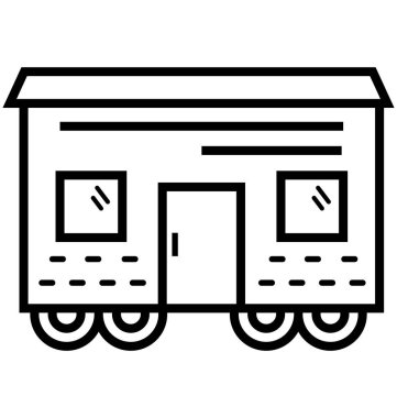 Karavan izole vektör kolayca değiştirilebilir veya Düzenle simgesini