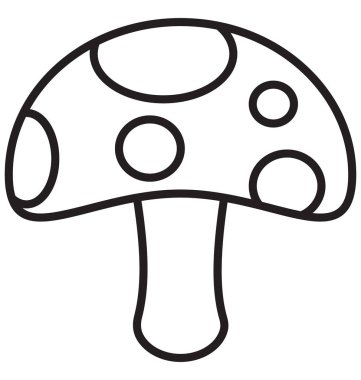 Mantar ağaç, mantar kolayca değiştirilebilir veya düzenlediğiniz izole vektör simgesi