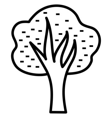 Ağaç izole vektör kolayca değiştirilebilir veya Düzenle simgesini