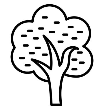 Ağaç izole vektör kolayca değiştirilebilir veya Düzenle simgesini