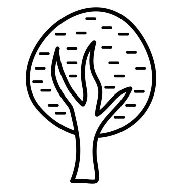 Ağaç izole vektör kolayca değiştirilebilir veya Düzenle simgesini