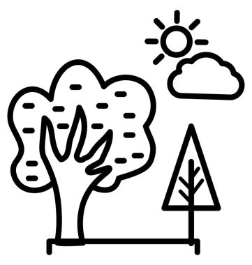 Ağaç izole vektör kolayca değiştirilebilir veya Düzenle simgesini