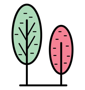 Herdem yeşil orman izole vektör kolayca değiştirilebilir veya Düzenle simgesini 