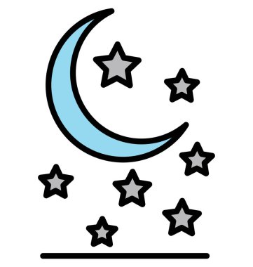 Kış gece izole vektör kolayca değiştirilebilir veya Düzenle simgesini