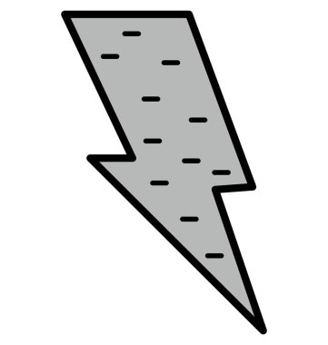 Thunderbolt izole vektör kolayca değiştirilebilir veya Düzenle simgesini