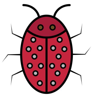 Uğur böceği izole vektör kolayca değiştirilebilir veya Düzenle simgesini