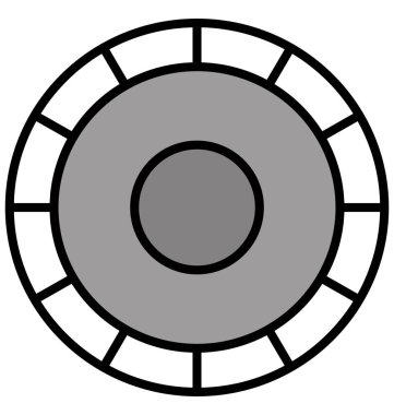 Park Manzaralı, yuvarlak park kolayca değiştirilebilir veya düzenlediğiniz izole vektör simgesi