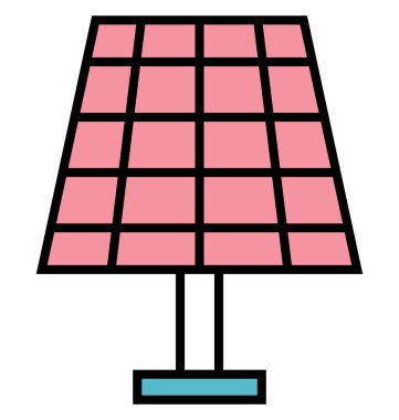 Güneş enerji izole vektör kolayca değiştirilebilir veya Düzenle simgesini