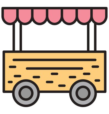 Gıda Stand izole vektör kolayca değiştirilebilir veya Düzenle simgesini