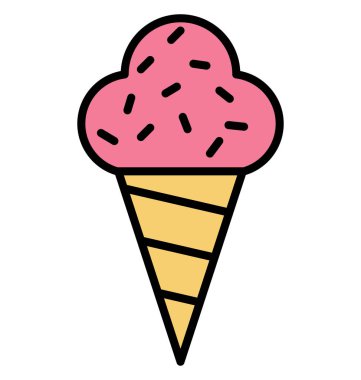 Buz koni izole vektör kolayca değiştirilebilir veya Düzenle simgesini