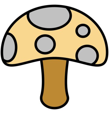 Mantar ağaç, mantar kolayca değiştirilebilir veya düzenlediğiniz izole vektör simgesi