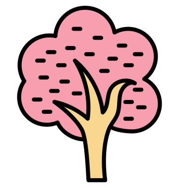 Ağaç izole vektör kolayca değiştirilebilir veya Düzenle simgesini