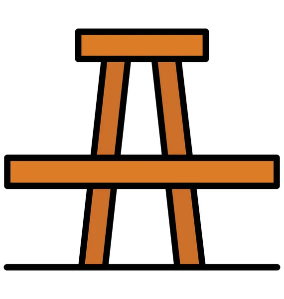 Table Pique Nique Icône Vectorielle Isolée Qui Peut Être Facilement — Image vectorielle