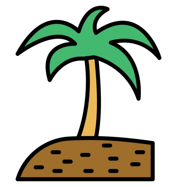 Palm Tree Elszigetelt Vector Icon Egyszerűen Módosítható Vagy Szerkeszthető — Stock Vector