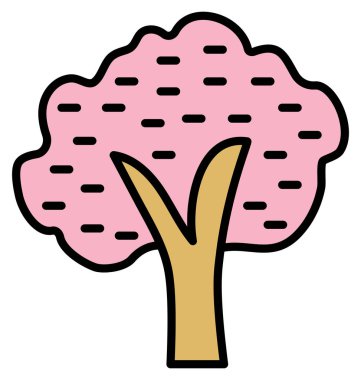 Ağaç izole vektör kolayca değiştirilebilir veya Düzenle simgesini