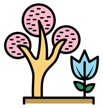 Orman izole vektör kolayca değiştirilebilir veya Düzenle simgesini 