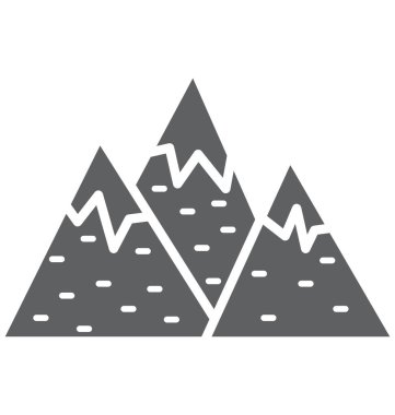 Karlı zirveleri izole vektör kolayca değiştirilebilir veya Düzenle simgesini