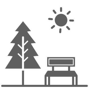 Park izole vektör kolayca değiştirilebilir veya Düzenle simgesini