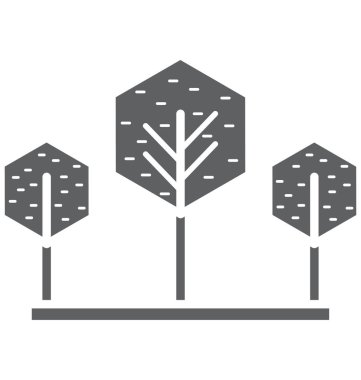 Orman izole vektör kolayca değiştirilebilir veya Düzenle simgesini 