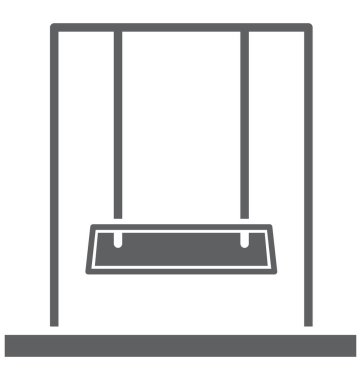 Salıncak izole vektör kolayca değiştirilebilir veya Düzenle simgesini