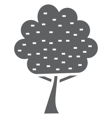 Meşe ağaç izole vektör kolayca değiştirilebilir veya Düzenle simgesini 