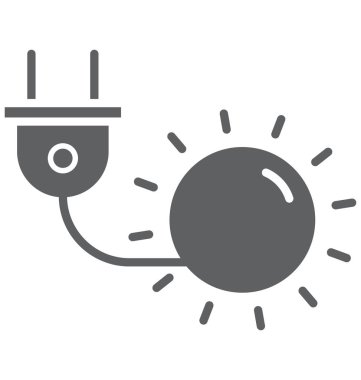 Güneş enerji izole vektör kolayca değiştirilebilir veya Düzenle simgesini