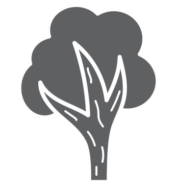 Ağaç izole vektör kolayca değiştirilebilir veya Düzenle simgesini