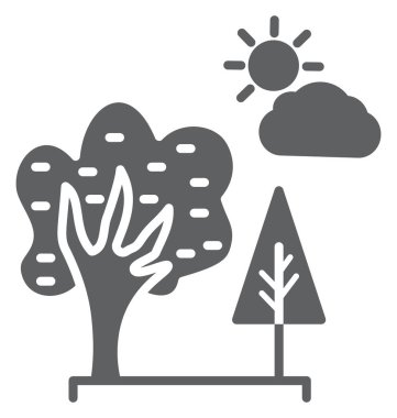 Ağaç izole vektör kolayca değiştirilebilir veya Düzenle simgesini