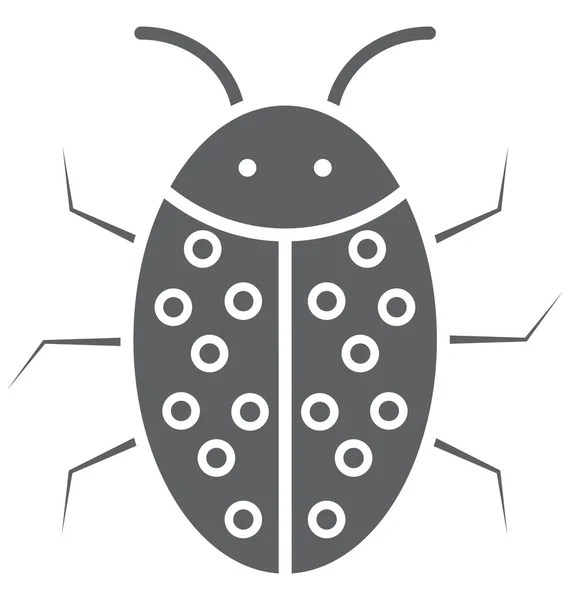 Icoana Vectorială Izolată Ladybird Care Poate Ușor Modificată Sau Editată — Vector de stoc