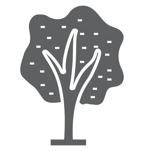 Ícone Vetor Isolado Árvore Arbusto Que Pode Ser Facilmente Modificado —  Vetores de Stock