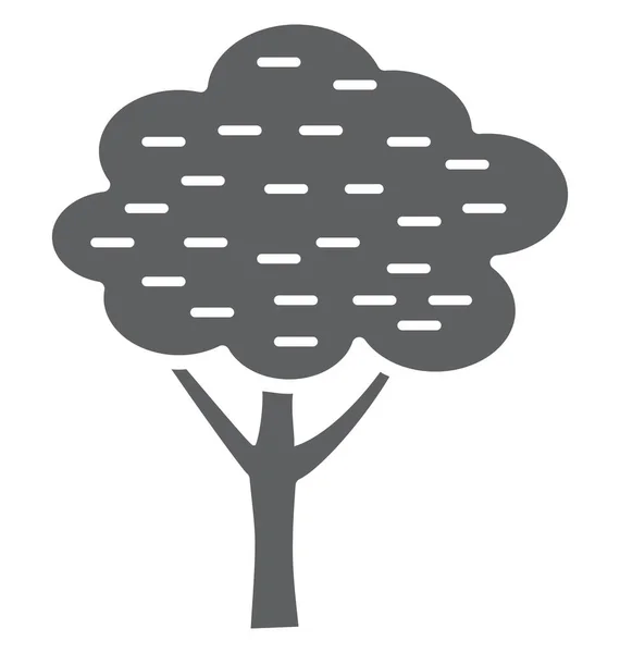 Träd Isolerade Vektor Ikon Som Kan Enkelt Ändras Eller Redigera — Stock vektor