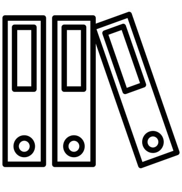 Dosya klasörleri hat izole vektör simgesi olduğunu kolayca değiştirilebilir veya düzenleme