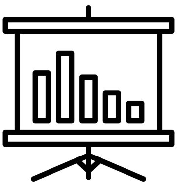 Grafik sunum hat izole vektör simgesi olduğunu kolayca değiştirilebilir veya düzenleme