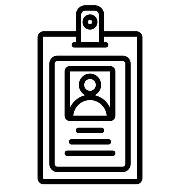 Gönüllü kartı hat izole vektör simgesi olduğunu kolayca değiştirilebilir veya düzenleme