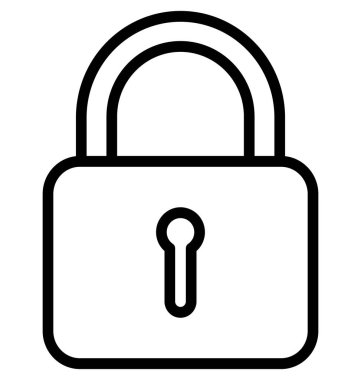 Asma kilit hat izole vektör simgesi olduğunu kolayca değiştirilebilir veya düzenleme