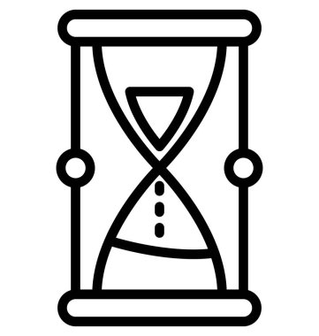 Kum saati hat izole vektör simgesi olduğunu kolayca değiştirilebilir veya düzenleme