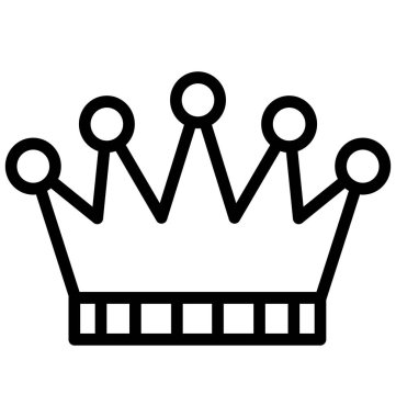 Taç Line izole vektör simgesi olduğunu kolayca değiştirilebilir veya düzenleme 