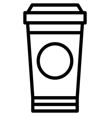 Suyu Kupası hat izole vektör simgesi olduğunu kolayca değiştirilebilir veya düzenleme